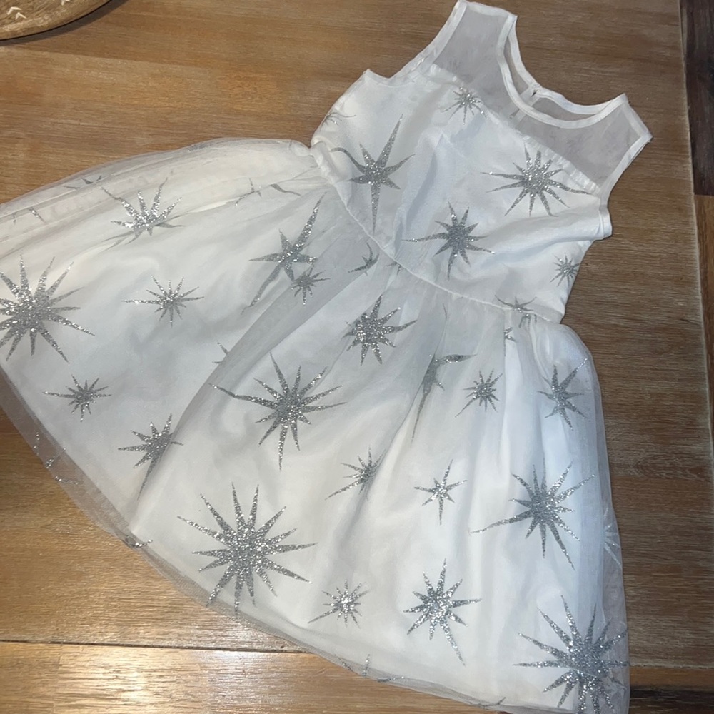 Children’s Place Beautiful Glittered Stars Dress Girls Size 6